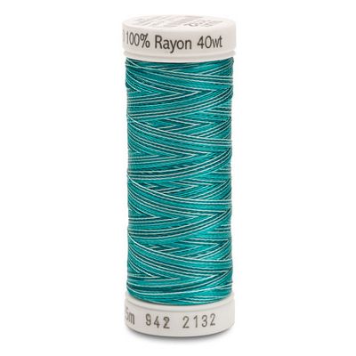 Sulky Rayon Variegated 40wt 250yd 3ct Aqua Teals