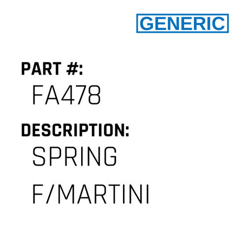 Spring F/Martini - Generic #FA478