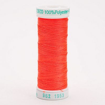 Sulky Poly Deco 40wt 250yd 5ct Neon Tangerine