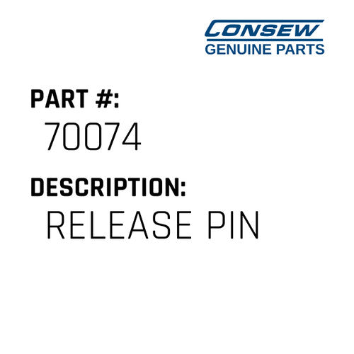Release Pin - Consew #70074
