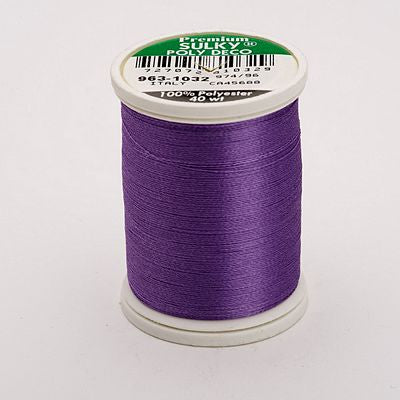 Sulky Poly Deco 40wt 900yd 3ct Medium Purple