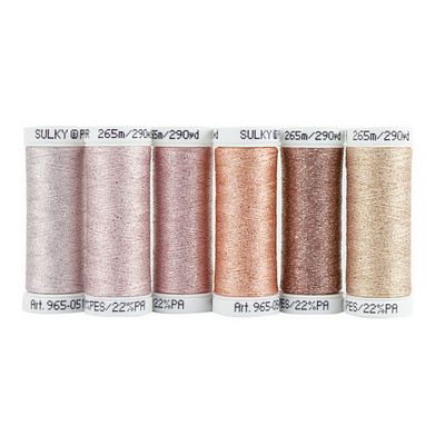 Sulky Poly Sparkle Assortment - Pink Pastel 6ct
