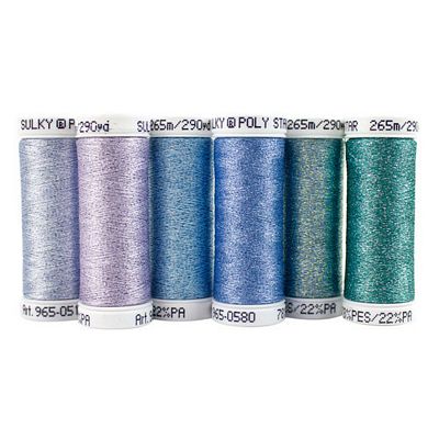 Sulky Poly Sparkle Assortment - Got the Blues 6ct
