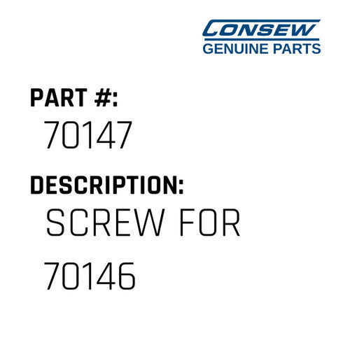 Screw For 70146 - Consew #70147