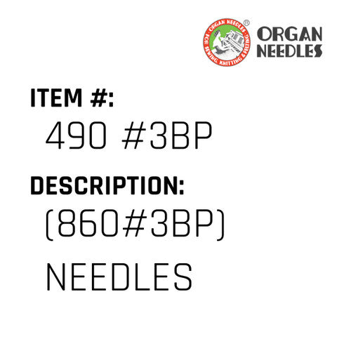 (860#3Bp) Needles - Organ Needle #490 #3BP