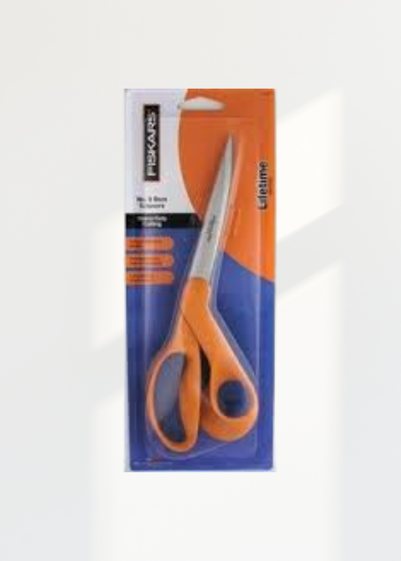 9" Bent Shears 9441 — Fiskars, Orange Handle
