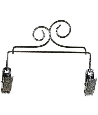 Ackfeld Manufacturing Double Scroll Clip Hanger 5in Charcoal
