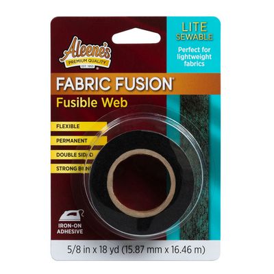 Aleene's Aleene’s Fabric Fusion Lite Fusible Web- Black