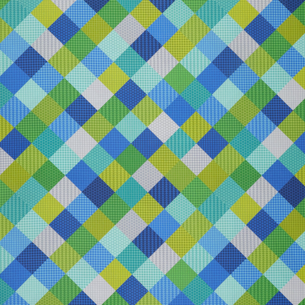Animal Alphabet Fabric Collection - Patchwork Blues