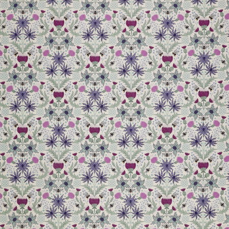 A Celtic Summer Fabric Collection - Mirrored Thistle and Bee Cream