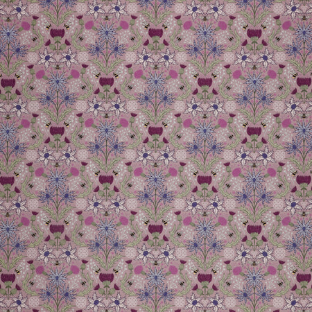 A Celtic Summer Fabric Collection - Mirrored Thistle and Bee Heather