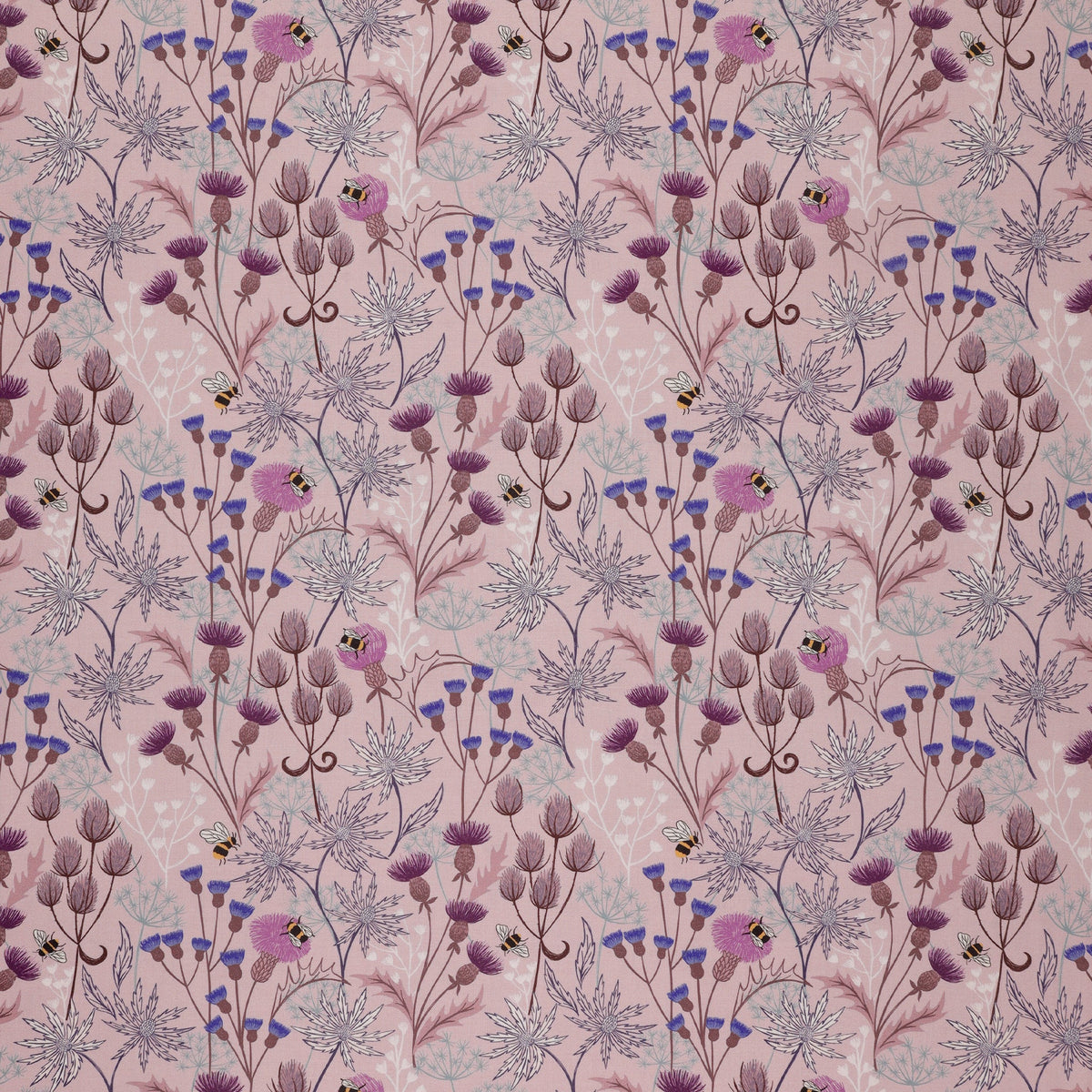 A Celtic Summer Fabric Collection - Celtic Floral Light Heather