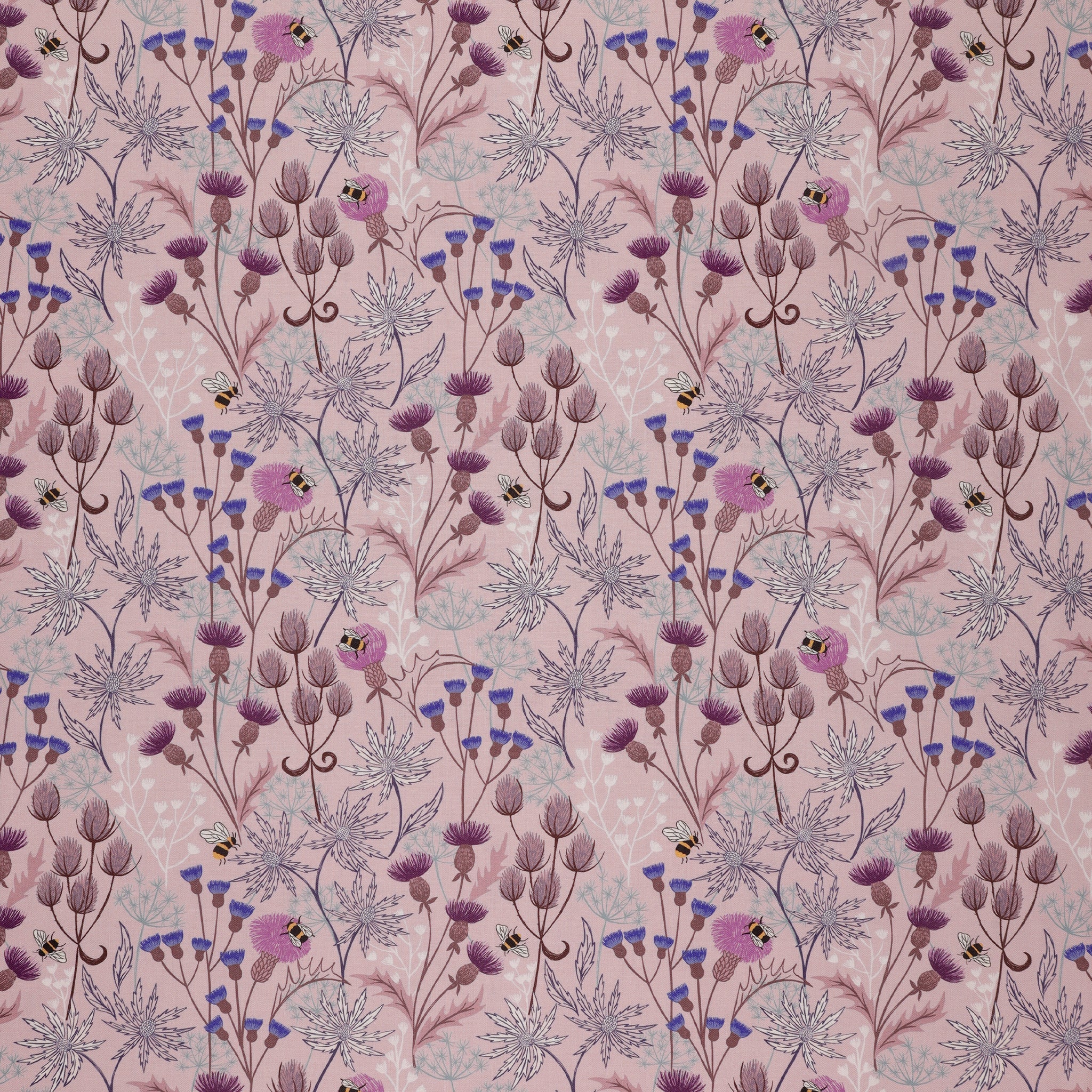 A Celtic Summer Fabric Collection - Celtic Floral Light Heather