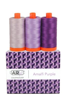 Aurifil Color Builder Amalfi Purple 3pc.