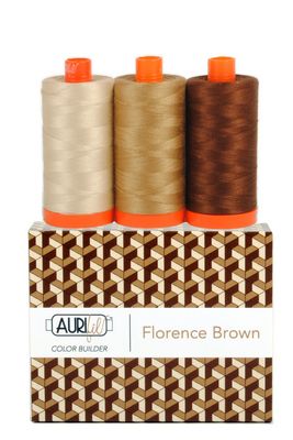 Aurifil Color Builder Florence Brown 3pc.