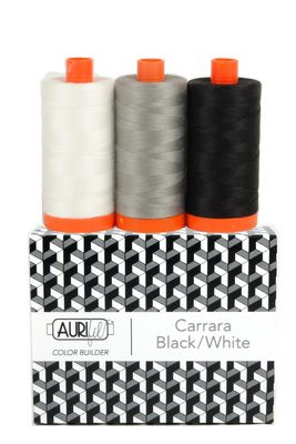 Aurifil Color Builder Carrara Black White 3pc.