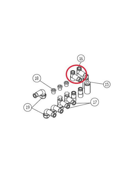 LN Elbow Connector For KM 921, KM 921 AR Agm Special Automatic Straight/Curved Waistband Machine - Empenzo Automated Sewing Systems