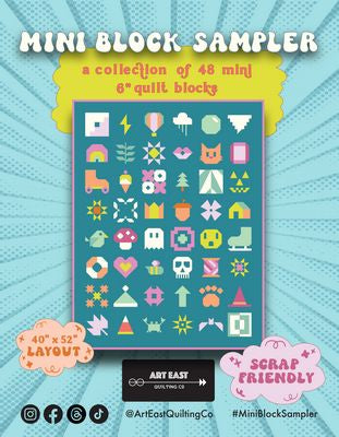 Art East Quilting Co Mini Block Sampler Quilt Pattern Book - A Scrap-Fr