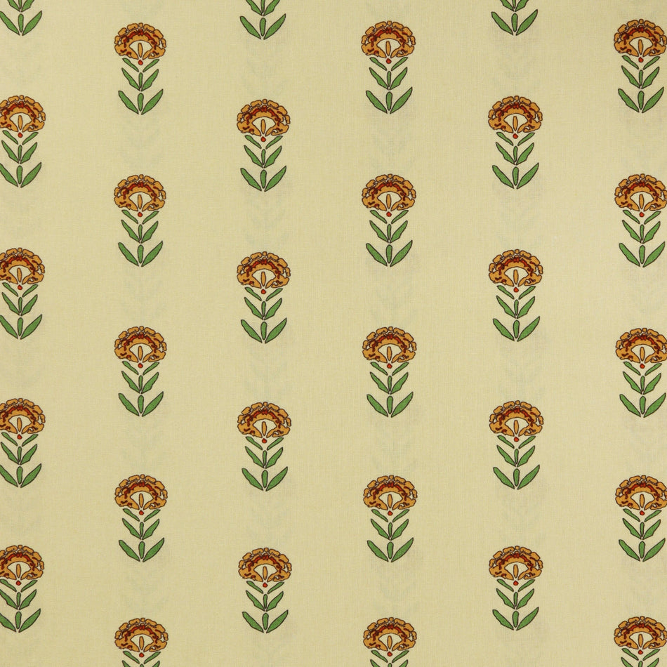 Marigold Fabric Collection - Front Yard Marigolds in Linen Blend