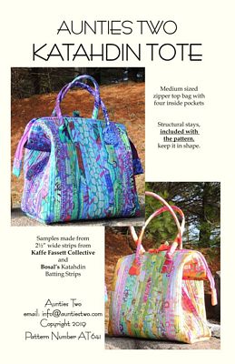 Aunties Two Patterns Katahdin Tote