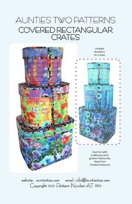 Aunties Two Patterns Covered Rectangle Crates Pattern