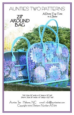 Aunties Two Patterns Zip Around Bag Pattern