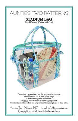 Aunties Two Patterns Stadium Bag