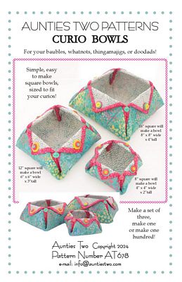 Aunties Two Patterns Curio Bowls Pattern