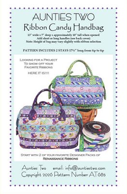 Aunties Two Patterns Ribbon Candy Handbag Pattern