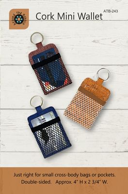 Around the Bobbin Cork Mini Wallet Pattern