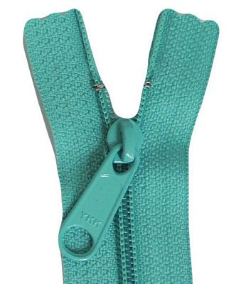 Aunties Two Patterns Single Closed End 14in Zipper Aqua