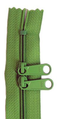 Aunties Two Patterns Double Slide Double Closed 24in Zipper Grass Green