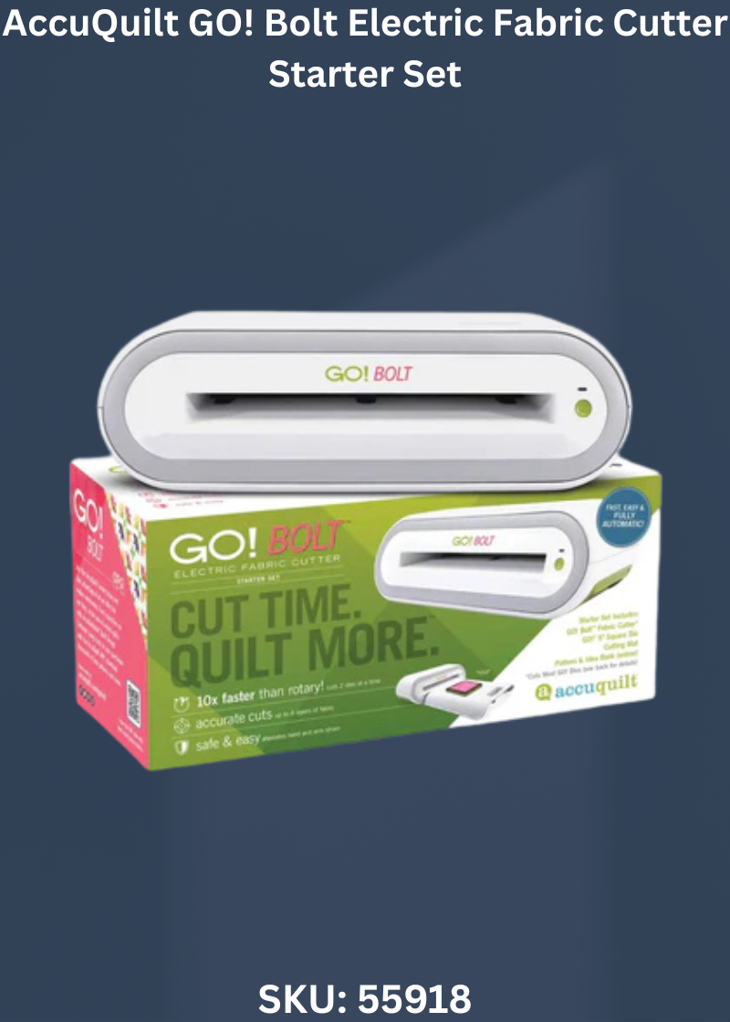AccuQuilt GO! Bolt Electric Fabric Cutter Starter Set