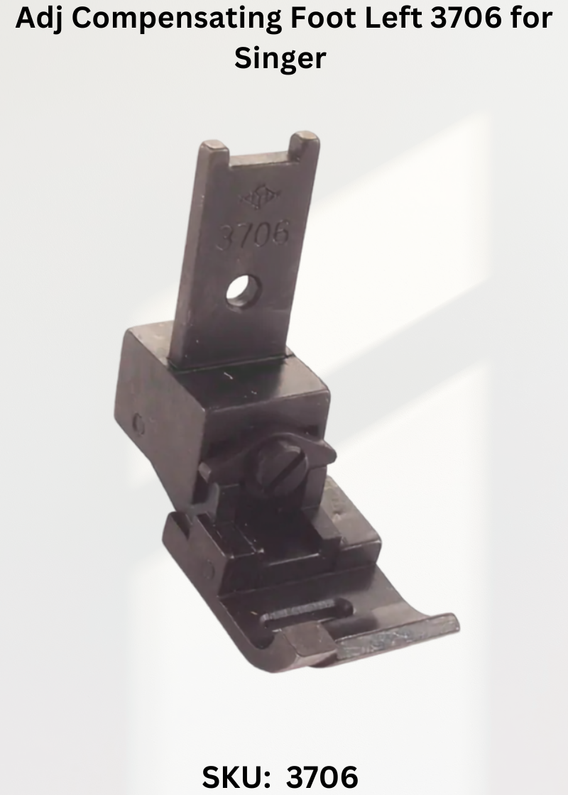 Adj Compensating Foot Left 3706 for Singer 107G, 107W and Singer 457G Sewing Machines