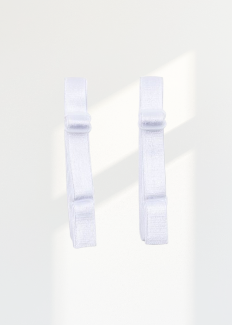 Adjustable Bra Strap Elastic - 1/2" X 15 1/2" - 1 Pair/Pack - White
