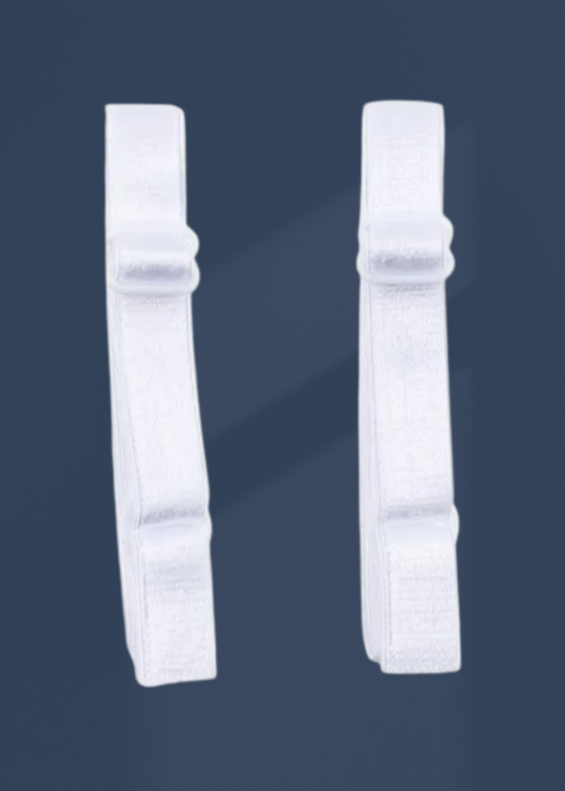 Adjustable Bra Strap Elastic - 1/2" X 15 1/2" - 1 Pair/Pack - White