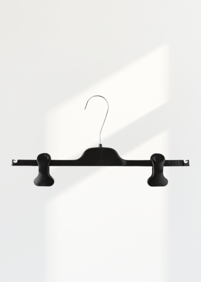 Adjustable Pant/Skirt Plastic Hangers - 14" Length/ 4 1/4" Neck - 250/Box - Black