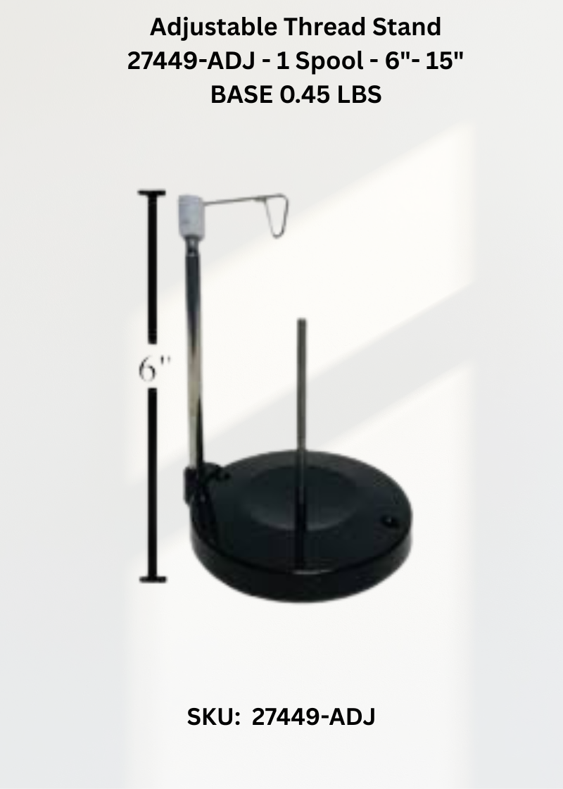 Adjustable Thread Stand 27449-ADJ - 1 Spool - 6"- 15" BASE 0.45 LBS