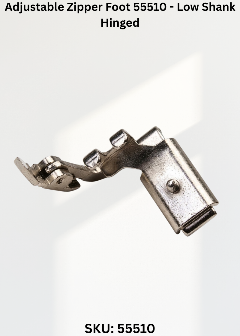 Adjustable Zipper Foot 55510 - Low Shank Hinged
