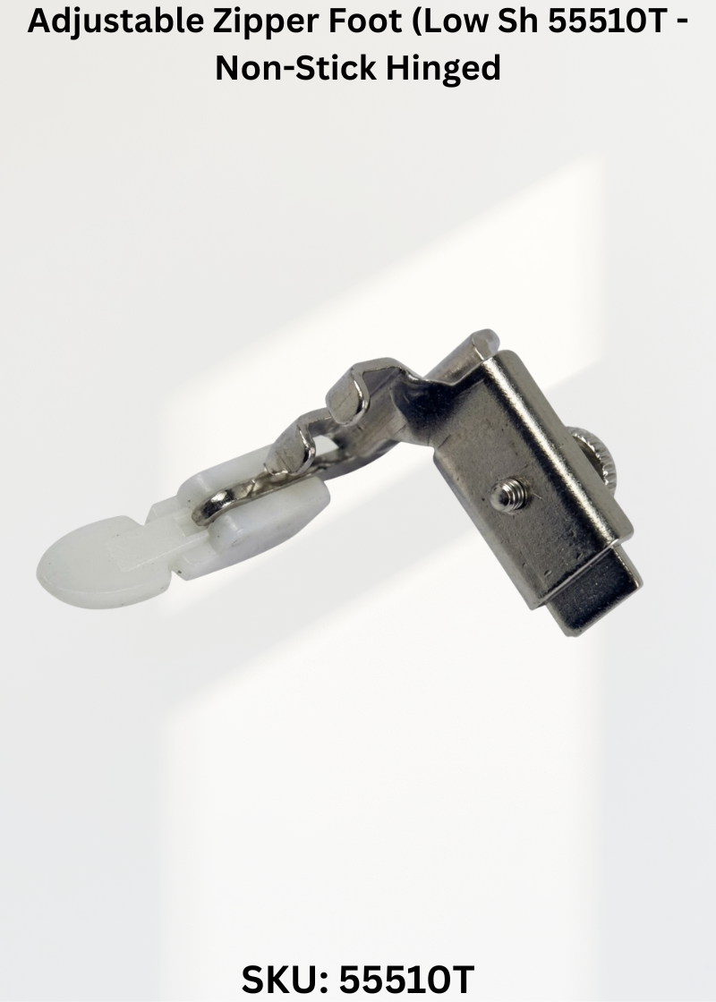 Adjustable Zipper Foot (Low Sh 55510T - Non-Stick Hinged