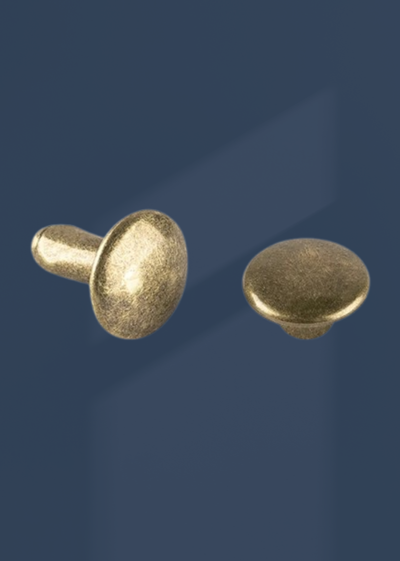 Short Double Cap Rivets Bag Hardware - (6mm) X - 25 Sets/Pack