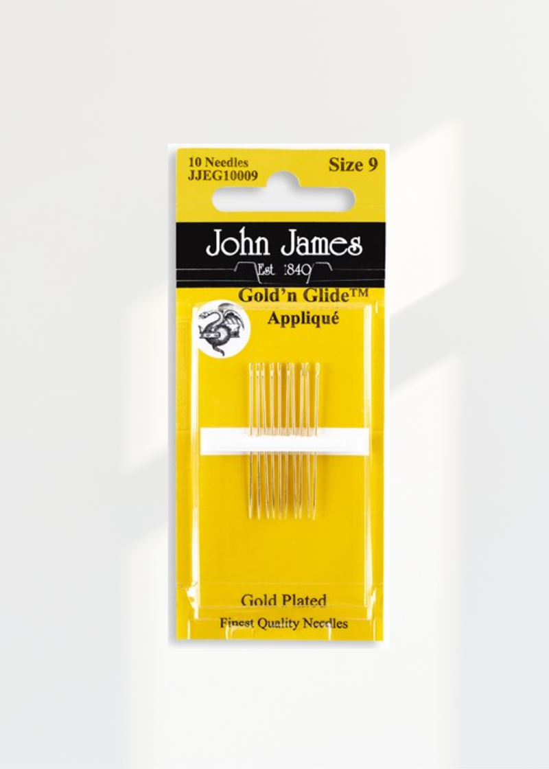 John James Gold N' Glide Applique Hand Needles 10/Pack