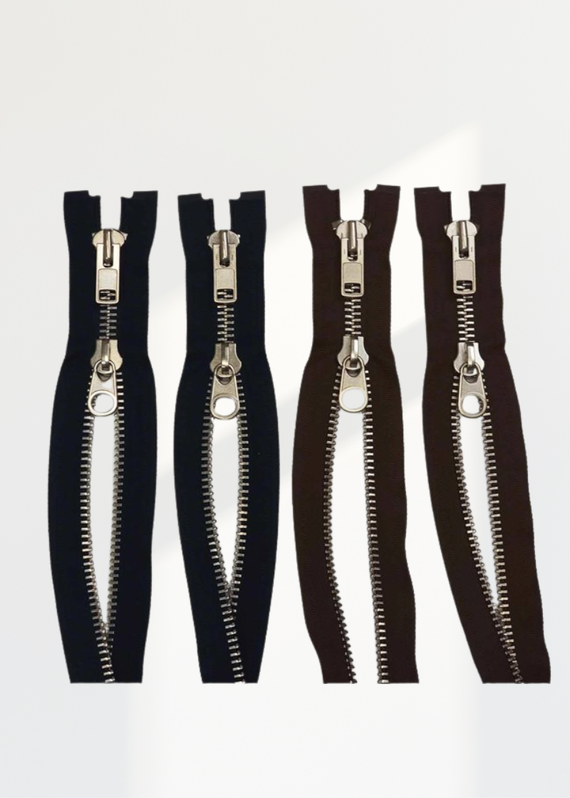 Assorted Aluminum Jacket Zippers - 24/Pack