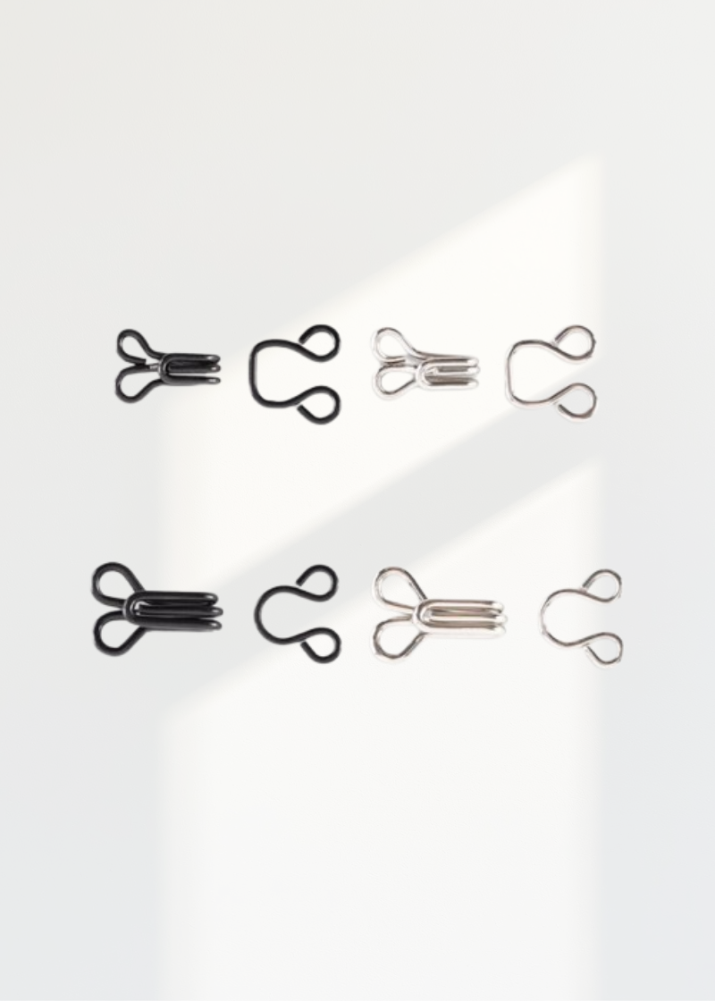 Assorted Hook & Eyes Set - Size 4 & 6 - 60 Sets/Pack