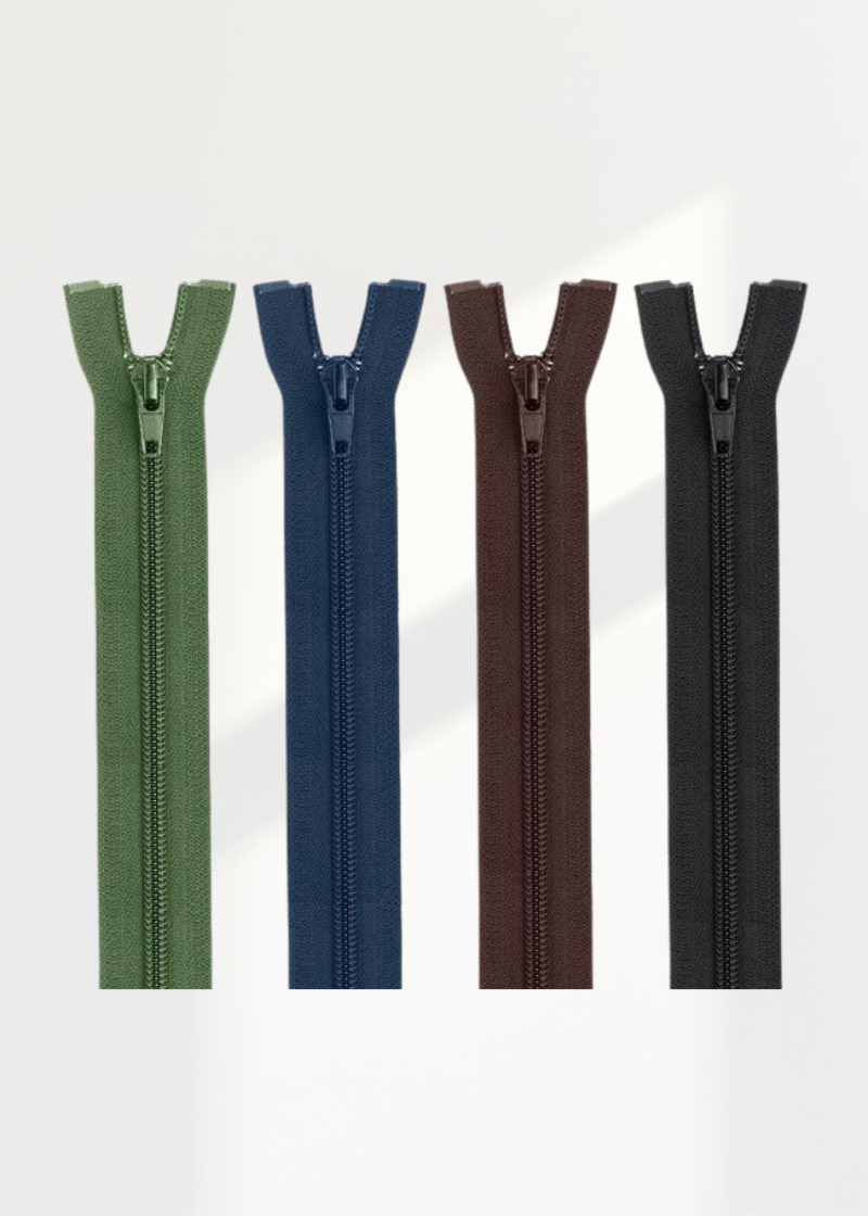 Assorted Nylon Coil Jacket Zippers - 12/Pack