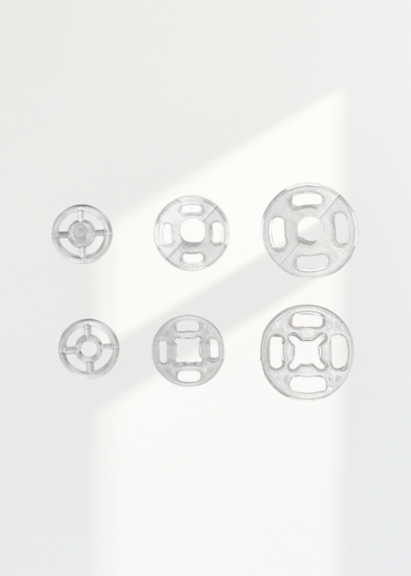 Assorted Nylon Sew-On Snaps - 144 Sets/Pack - Clear