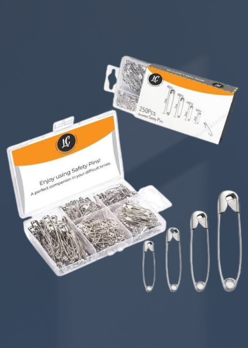 Assorted Safety Pin Tray - 250/Pack