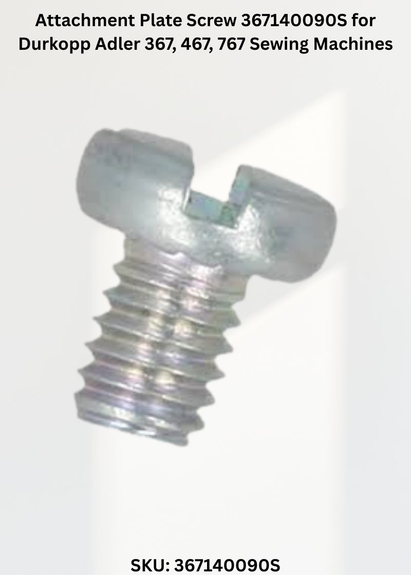 Attachment Plate Screw 367140090S for Durkopp Adler 367, 467, 767 Sewing Machines