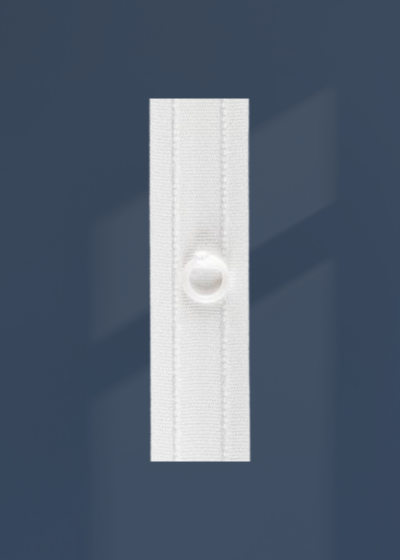 Austrian Shade Tape W/ 10" Ring Spacing - 1" x 72 yds. - White