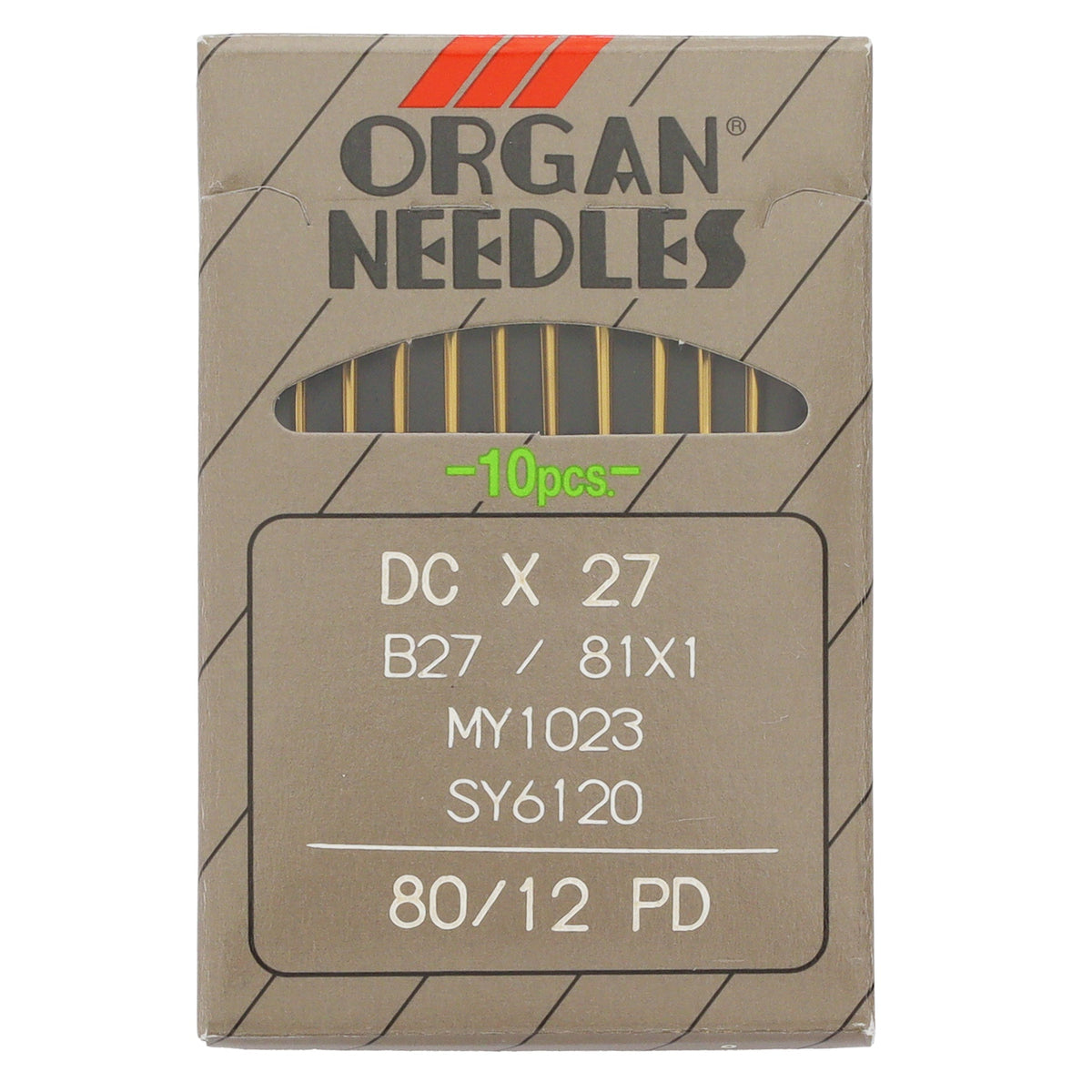 Organ B27 Titanium Industrial Needles (10pk), Size 80/12